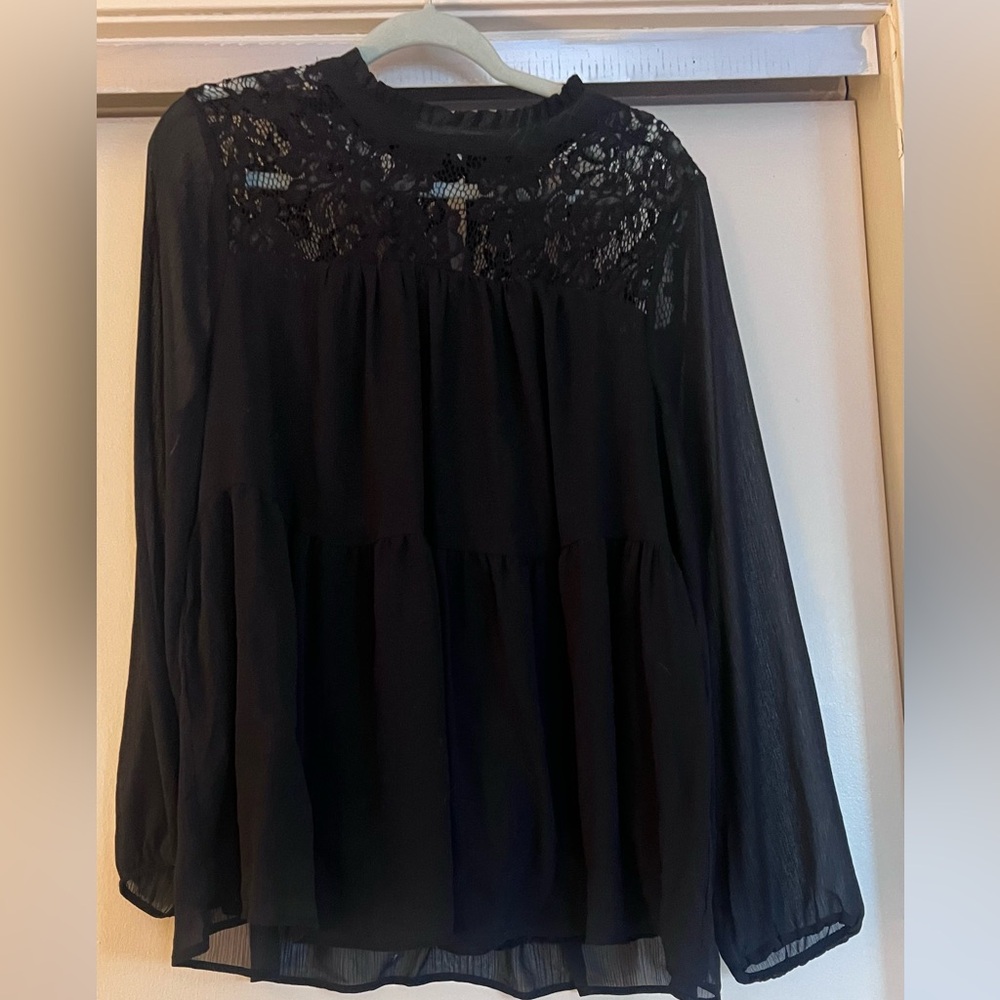Torrid Black Lace Blouse